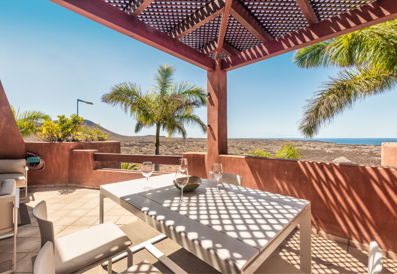 Spacious terrace sea views