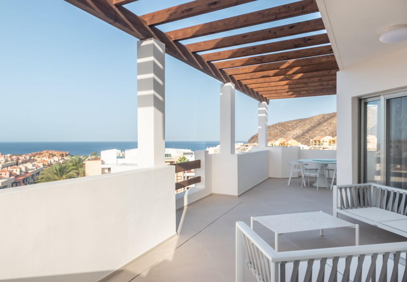 Terrace chill out area dining table seaview