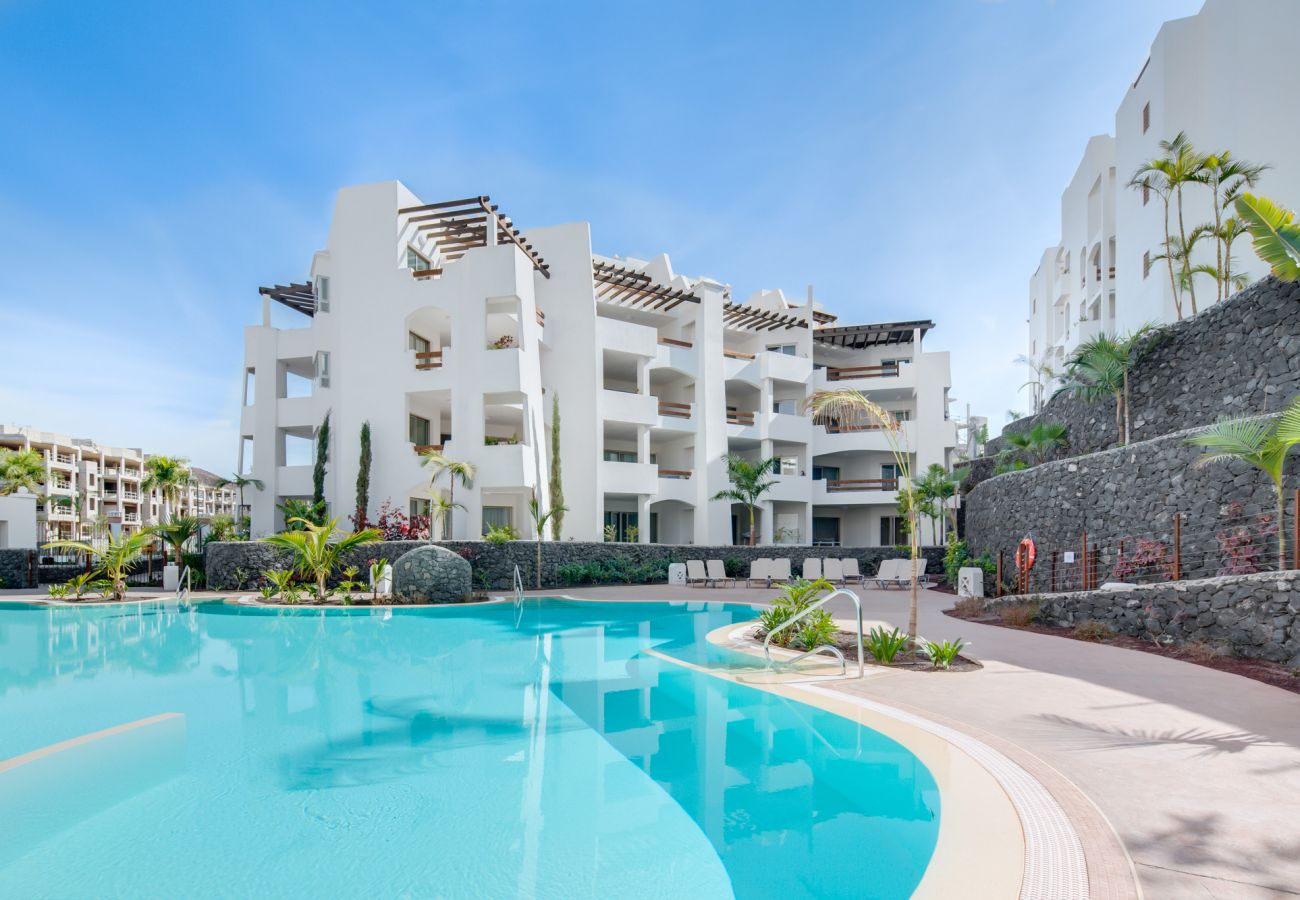 Relaxing views overlooking the climate controlled swimming pool and sunbathing area