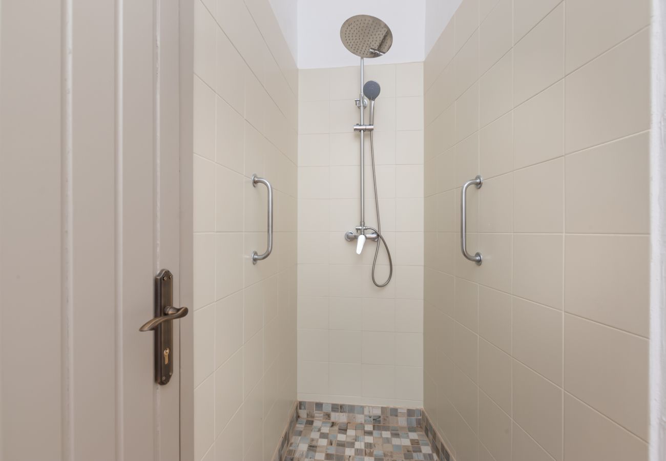 individual shower inside the house